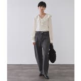 ドットプリントラッフルブラウス【洗濯機OK】 | OPAQUE.CLIP | 詳細画像2 