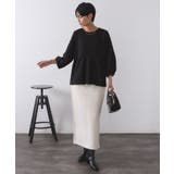 ふくれジャカードペプラムブラウス【洗濯機OK】 | OPAQUE.CLIP | 詳細画像6