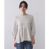 ふくれジャカードペプラムブラウス【洗濯機OK】 | OPAQUE.CLIP | 詳細画像13