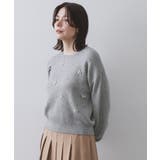 ビジューニットトップス【洗える】 | OPAQUE.CLIP | 詳細画像1