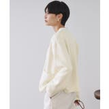 スナップボタン ダブルフェイス配色ニットカーディガン【洗濯機OK】 | OPAQUE.CLIP | 詳細画像4