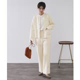 スナップボタン ダブルフェイス配色ニットカーディガン【洗濯機OK】 | OPAQUE.CLIP | 詳細画像5