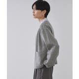 スナップボタン ダブルフェイス配色ニットカーディガン【洗濯機OK】 | OPAQUE.CLIP | 詳細画像9