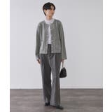 スナップボタン ダブルフェイス配色ニットカーディガン【洗濯機OK】 | OPAQUE.CLIP | 詳細画像10