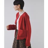 スナップボタン ダブルフェイス配色ニットカーディガン【洗濯機OK】 | OPAQUE.CLIP | 詳細画像19