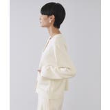 スナップボタン ダブルフェイス配色ニットカーディガン【洗濯機OK】 | OPAQUE.CLIP | 詳細画像25