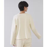 スナップボタン ダブルフェイス配色ニットカーディガン【洗濯機OK】 | OPAQUE.CLIP | 詳細画像26