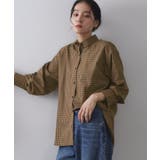 キャメルブラウン(241) | チェック柄レギュラーシャツ【洗濯機OK】 | OPAQUE.CLIP