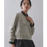 チェーン刺繍ロゴニット【洗濯機OK】 | OPAQUE.CLIP | 詳細画像9