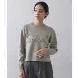 チェーン刺繍ロゴニット【洗濯機OK】 | OPAQUE.CLIP | 詳細画像13