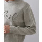 チェーン刺繍ロゴニット【洗濯機OK】 | OPAQUE.CLIP | 詳細画像17