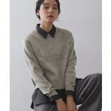 グレー(012) | チェーン刺繍ロゴニット【洗濯機OK】 | OPAQUE.CLIP