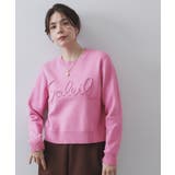 ピンク(072) | チェーン刺繍ロゴニット【洗濯機OK】 | OPAQUE.CLIP