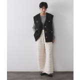 ツイードVネックベスト【洗濯機OK】 | OPAQUE.CLIP | 詳細画像2 