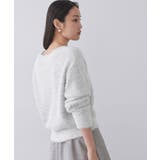 スパンコールフェザーVネックニット【洗濯機OK】 | OPAQUE.CLIP | 詳細画像30 