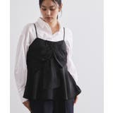 ブラック(019) | サテンキャミブラウス【洗濯機OK】 | OPAQUE.CLIP