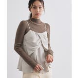 ライトベージュ(051) | サテンキャミブラウス【洗濯機OK】 | OPAQUE.CLIP