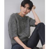 チャコールグレー(013) | フェザーヤーンニット【洗濯機OK/抗ピル】 | OPAQUE.CLIP