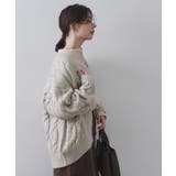 ケーブルローゲージニットカーディガン【洗濯機OK】 | OPAQUE.CLIP | 詳細画像2