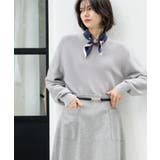 グレー(612) | ラメガーターボートネックニット【洗濯機OK】 | OPAQUE.CLIP