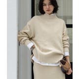 ラメスパンコールハイネックニット/セットアップ対応可【洗濯機OK】 | OPAQUE.CLIP | 詳細画像19