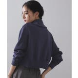 ロゴ刺繍ハーフジップトップス【洗濯機OK】 | OPAQUE.CLIP | 詳細画像5 