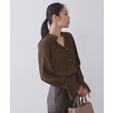 フリルカラーブラウス【洗濯機OK】 | OPAQUE.CLIP | 詳細画像1