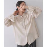 グレージュ(050) | フリルカラーブラウス【洗濯機OK】 | OPAQUE.CLIP