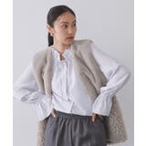 ラベンダー(080) | フリルカラーブラウス【洗濯機OK】 | OPAQUE.CLIP