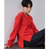 レッド(062) | リラクシーVネックミドルゲージニット【洗える】 | OPAQUE.CLIP