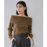 モカブラウン(042) | オフショルダーニット【洗濯機OK】 | OPAQUE.CLIP