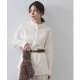 ホワイト(001) | バンドカラーシャツ【洗濯機OK】 | OPAQUE.CLIP