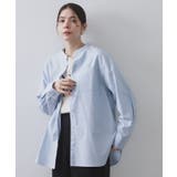 ブルー(091) | バンドカラーシャツ【洗濯機OK】 | OPAQUE.CLIP