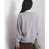 襟付きロゴジャカードニット【洗濯機OK】 | OPAQUE.CLIP | 詳細画像16