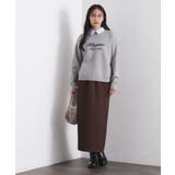 襟付きロゴジャカードニット【洗濯機OK】 | OPAQUE.CLIP | 詳細画像17