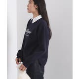 襟付きロゴジャカードニット【洗濯機OK】 | OPAQUE.CLIP | 詳細画像9