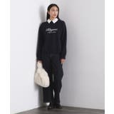 襟付きロゴジャカードニット【洗濯機OK】 | OPAQUE.CLIP | 詳細画像10