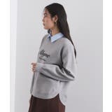 襟付きロゴジャカードニット【洗濯機OK】 | OPAQUE.CLIP | 詳細画像23