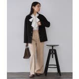 ウールライクメルトン ノーカラーコート【洗濯機OK】 | OPAQUE.CLIP | 詳細画像3 