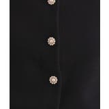 フェイクパールビジューボタンニットカーディガン【洗濯機OK】 | OPAQUE.CLIP | 詳細画像4