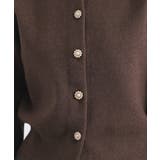 フェイクパールビジューボタンニットカーディガン【洗濯機OK】 | OPAQUE.CLIP | 詳細画像12