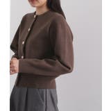 フェイクパールビジューボタンニットカーディガン【洗濯機OK】 | OPAQUE.CLIP | 詳細画像17