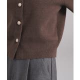 フェイクパールビジューボタンニットカーディガン【洗濯機OK】 | OPAQUE.CLIP | 詳細画像18