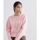 ピンク(071) | フェイクパールビジューボタンニットカーディガン【洗濯機OK】 | OPAQUE.CLIP