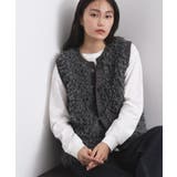 チャコールグレー(014) | ループヤーンニットベスト【洗濯機OK】 | OPAQUE.CLIP