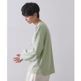 サテン使いヘンリーネックトップス【洗濯機OK】 | OPAQUE.CLIP | 詳細画像14 