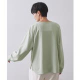 サテン使いヘンリーネックトップス【洗濯機OK】 | OPAQUE.CLIP | 詳細画像15 