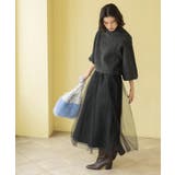 チュールイージーギャザースカート【洗濯機OK】 | OPAQUE.CLIP | 詳細画像8