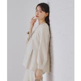 ライトベージュ(051) | 《通勤 セレモニー セットアップ対応》ペプラムブラウス | OPAQUE.CLIP