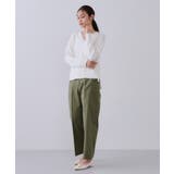 《S-LLサイズ》ストレッチベイカーワイドパンツ【洗濯機洗い可】 | OPAQUE.CLIP | 詳細画像32